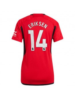 Billige Manchester United Christian Eriksen #14 Hjemmedrakt Dame 2023-24 Kortermet